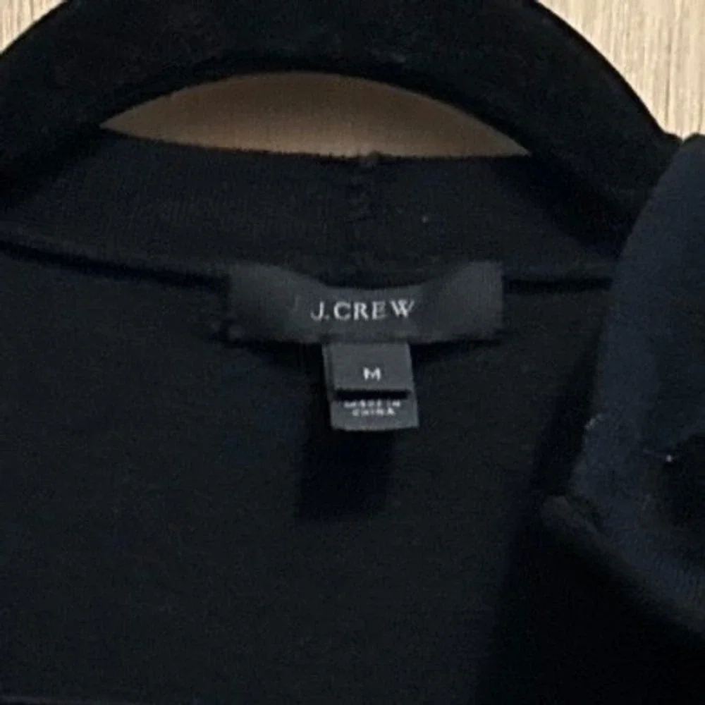 J.Crew Black 100% Merino Wool Open Front Longline Cardigan Sweater J0188 Medium